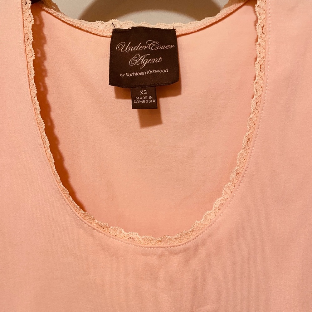 Kathleen Kirkwood Apricot Undercover Agent Sleeveless Tank Top     size XS NWOT - Picture 3 of 11